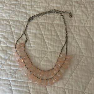 Loft pink stone necklace